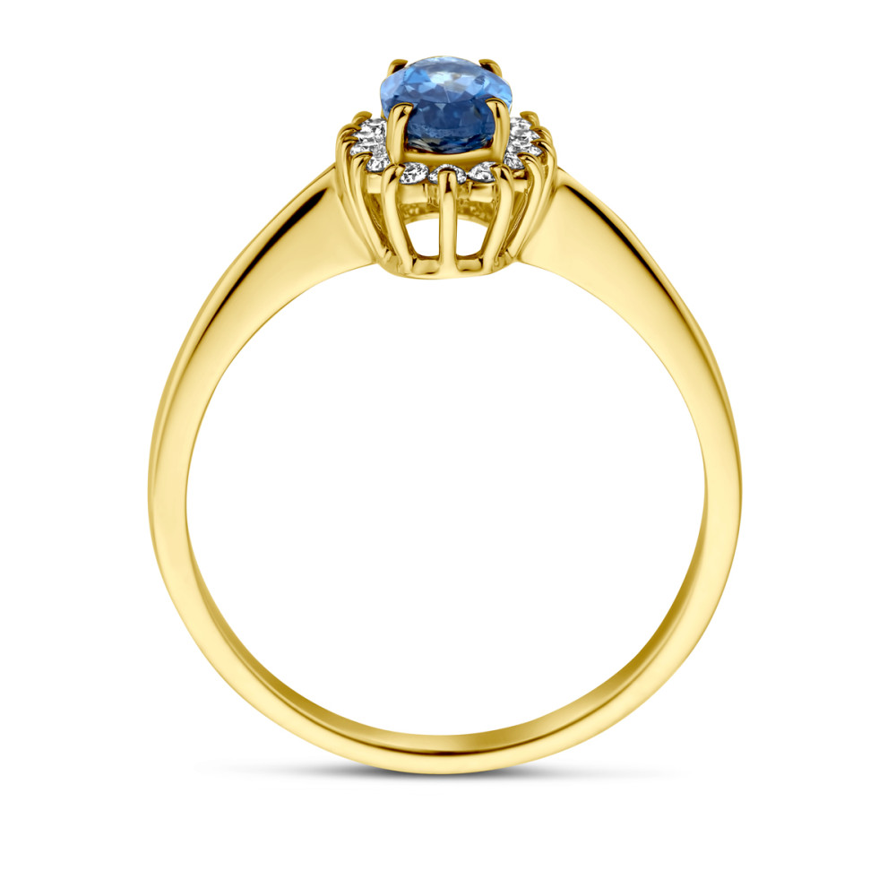 14-karaat-gouden-entourage-ring-met-ovale-london-blue-topaas-en-halo-diamanten