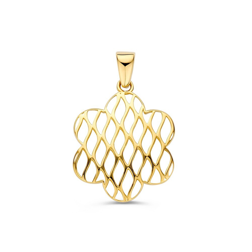 14-karaat-gouden-hanger-met-bloem-in-rasterpatroon-breedte-17-mm