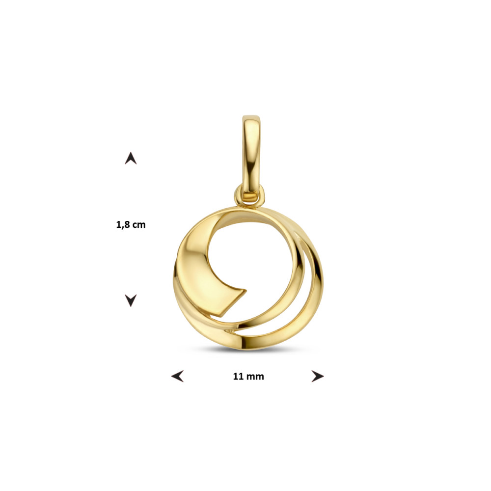 14-karaat-gouden-hanger-met-gedraaide-open-cirkels-11-mm-breed-hoogte-18-mm