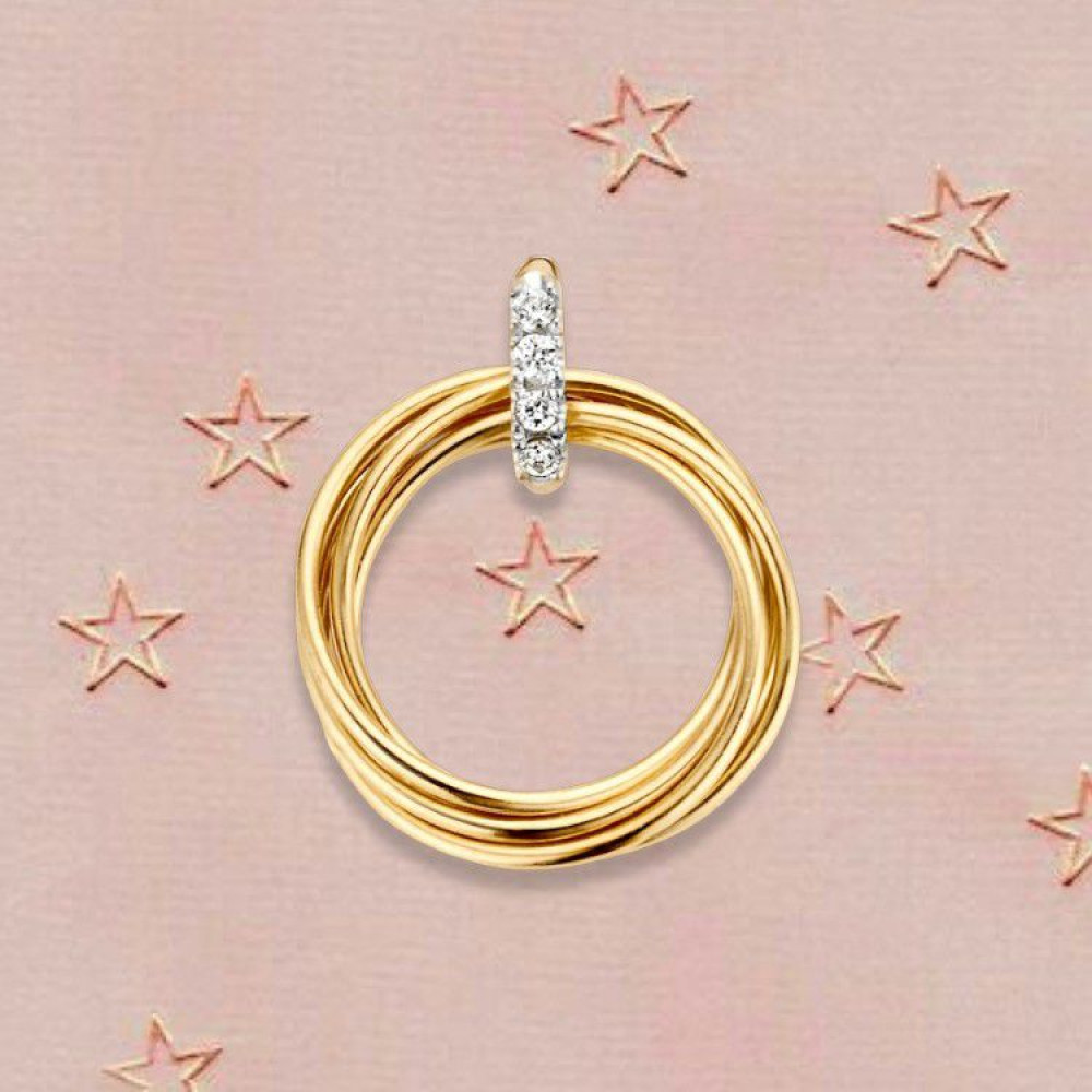 14-karaat-gouden-hanger-met-gedraaide-ringen-en-zirkonia-diameter-14-mm