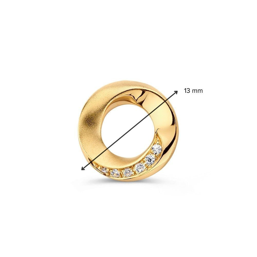 14-karaat-gouden-hanger-met-glanzend-en-mat-rondje-diameter-13-mm