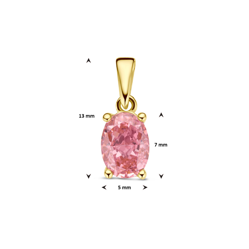 14-karaat-gouden-hanger-met-ovale-roze-zirkonia-5-mm-breed-hoogte-13-mm