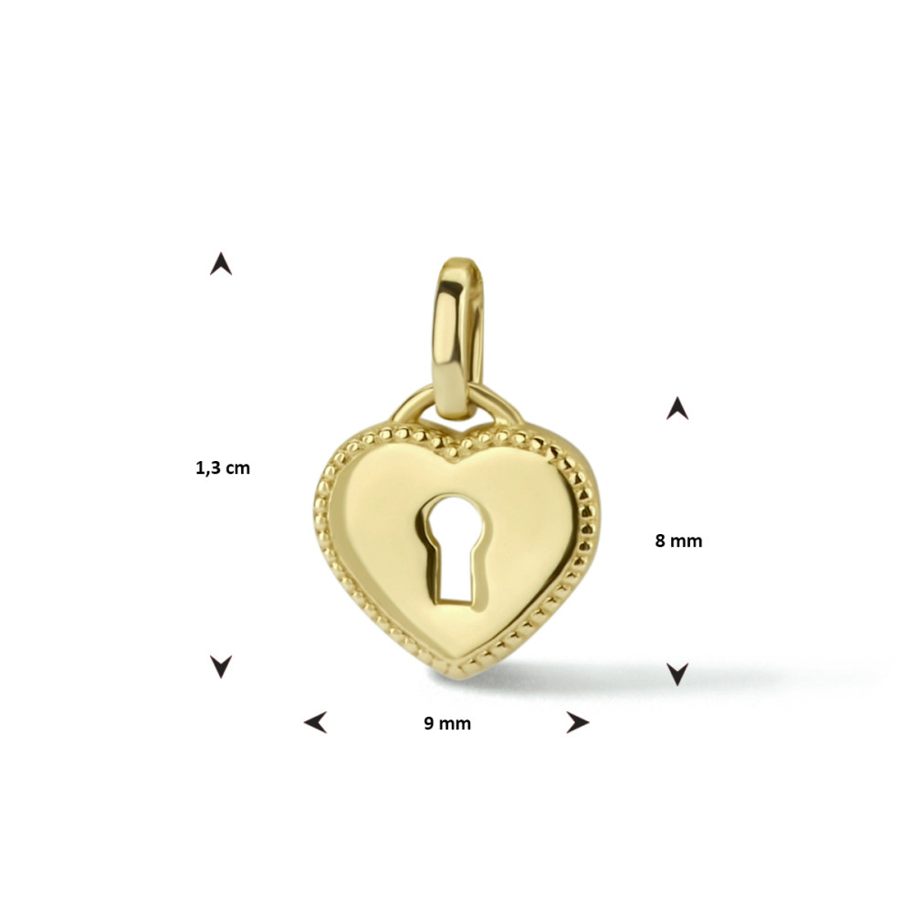 14-karaat-gouden-hart-hanger-met-sleutelgat-en-bolletjesrand-hoogte