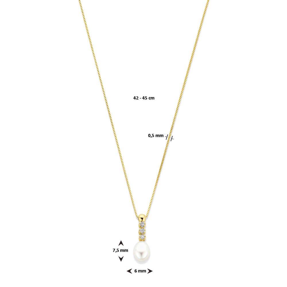 14-karaat-gouden-ketting-met-zirkonia-en-parelhanger-lengte-verstelbaar-42-45-cm