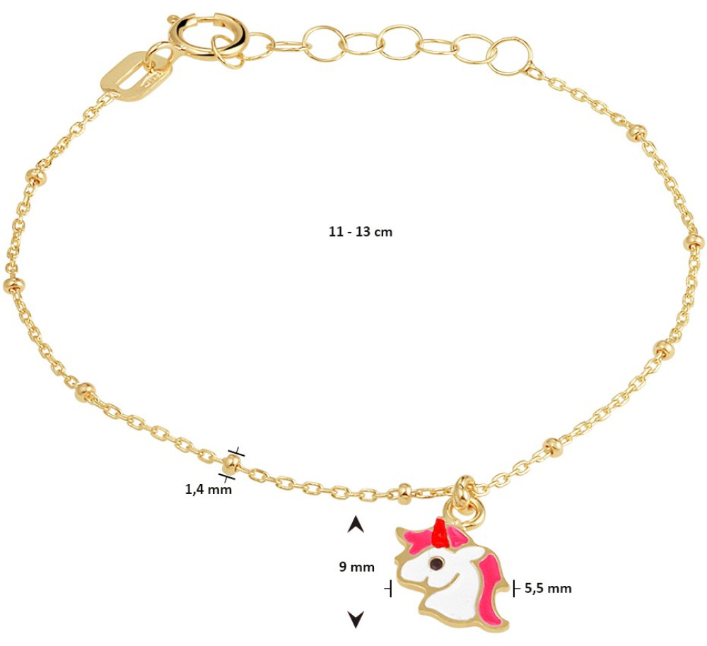 14-karaat-gouden-kinderarmband-met-eenhoornhanger-en-emaille-accenten