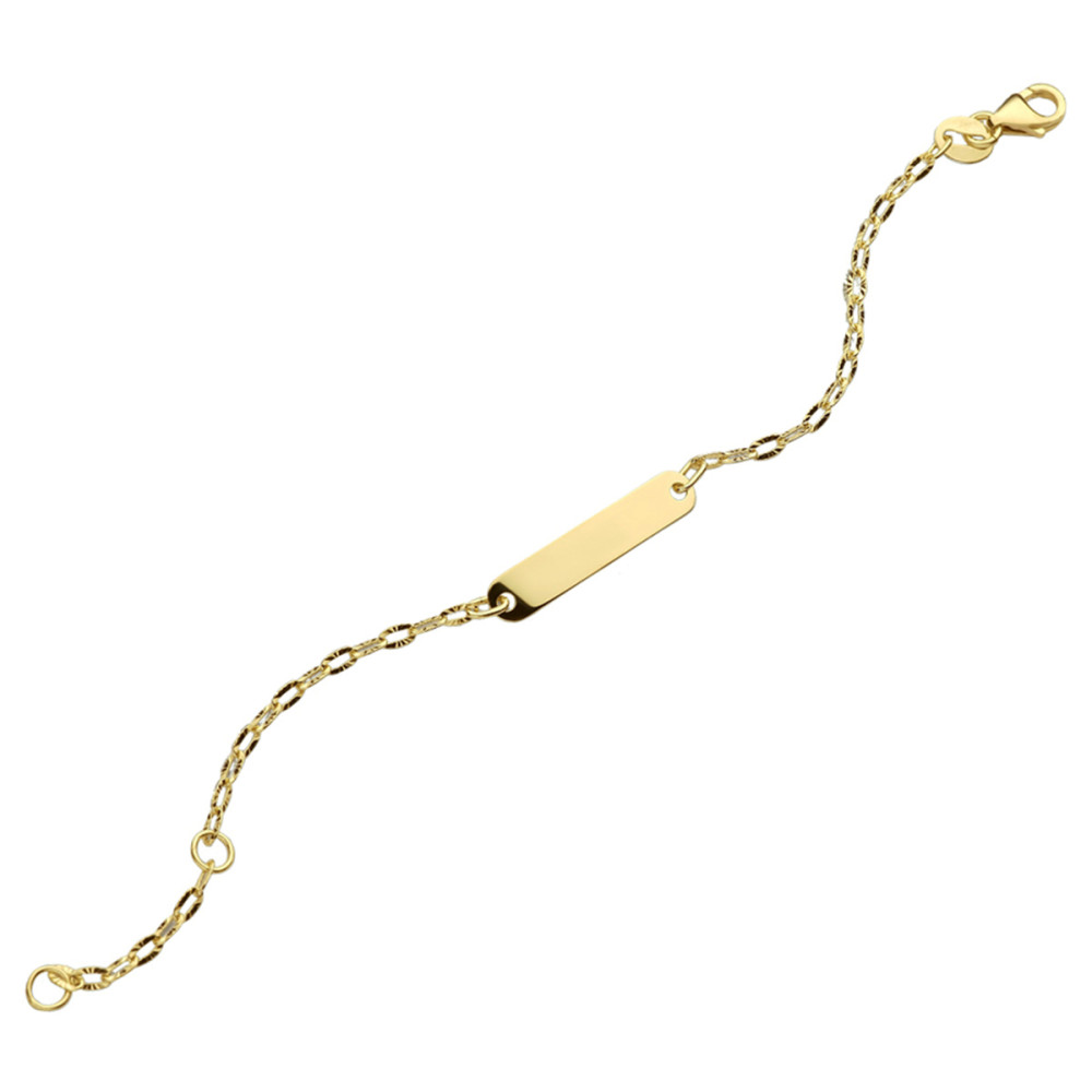 14-karaat-gouden-kinderarmband-met-graveerplaatje-en-gediamanteerde-schakels