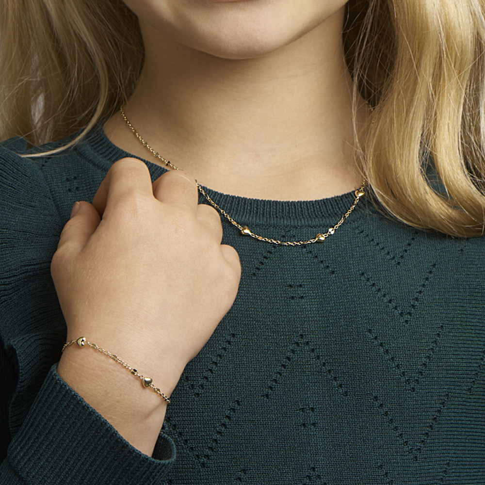 14-karaat-gouden-kinderarmband-met-hartjes-en-ankerschakel-2-5-mm-lengte-11-cm-13-cm