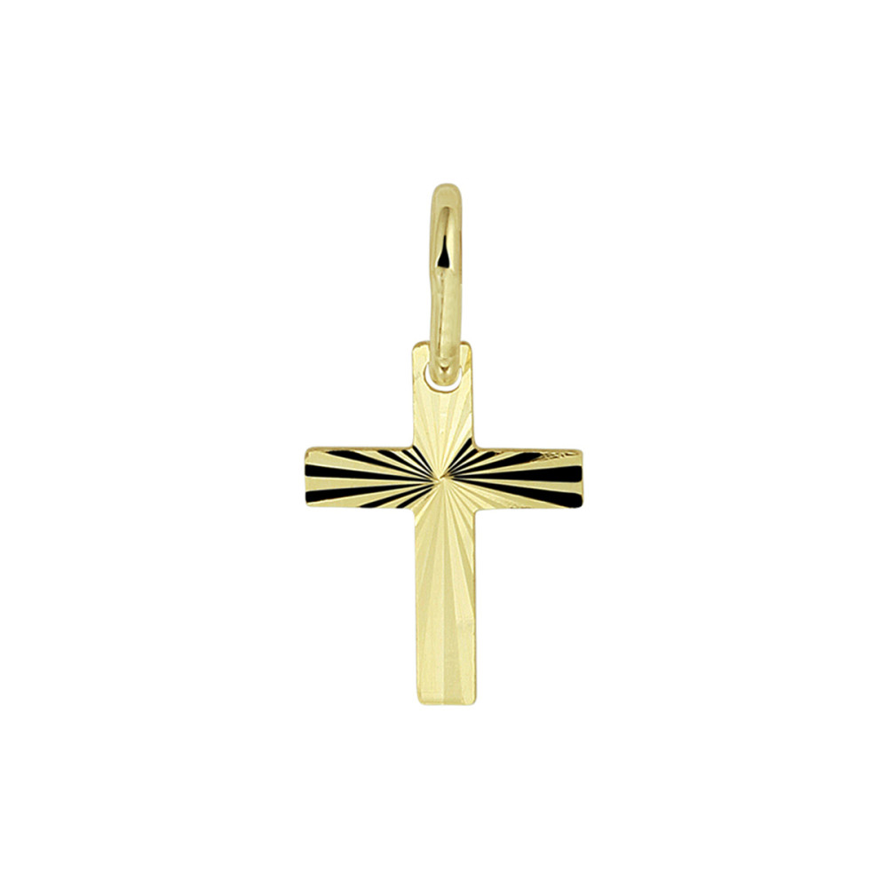 14-karaat-gouden-kruisje-met-gestreept-patroon-7-5-mm-breed-hoogte-10-mm
