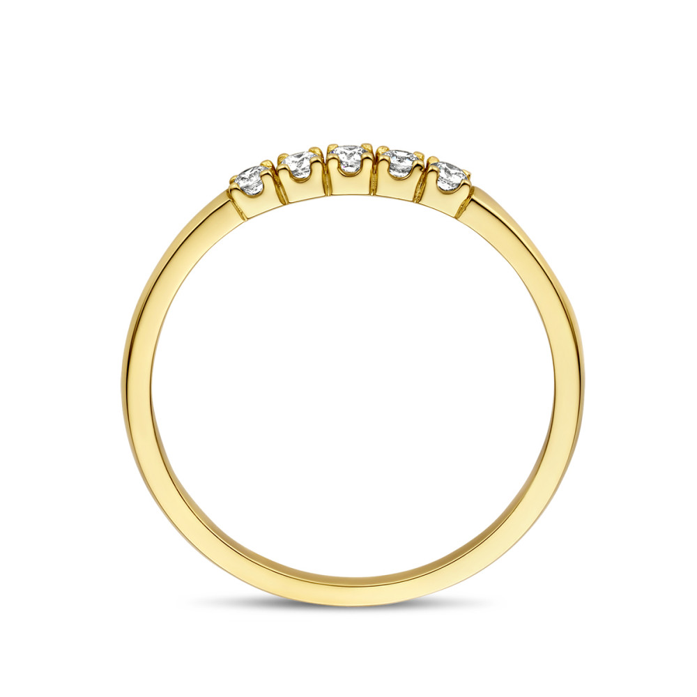 14-karaat-gouden-memoire-ring-met-vijf-diamanten