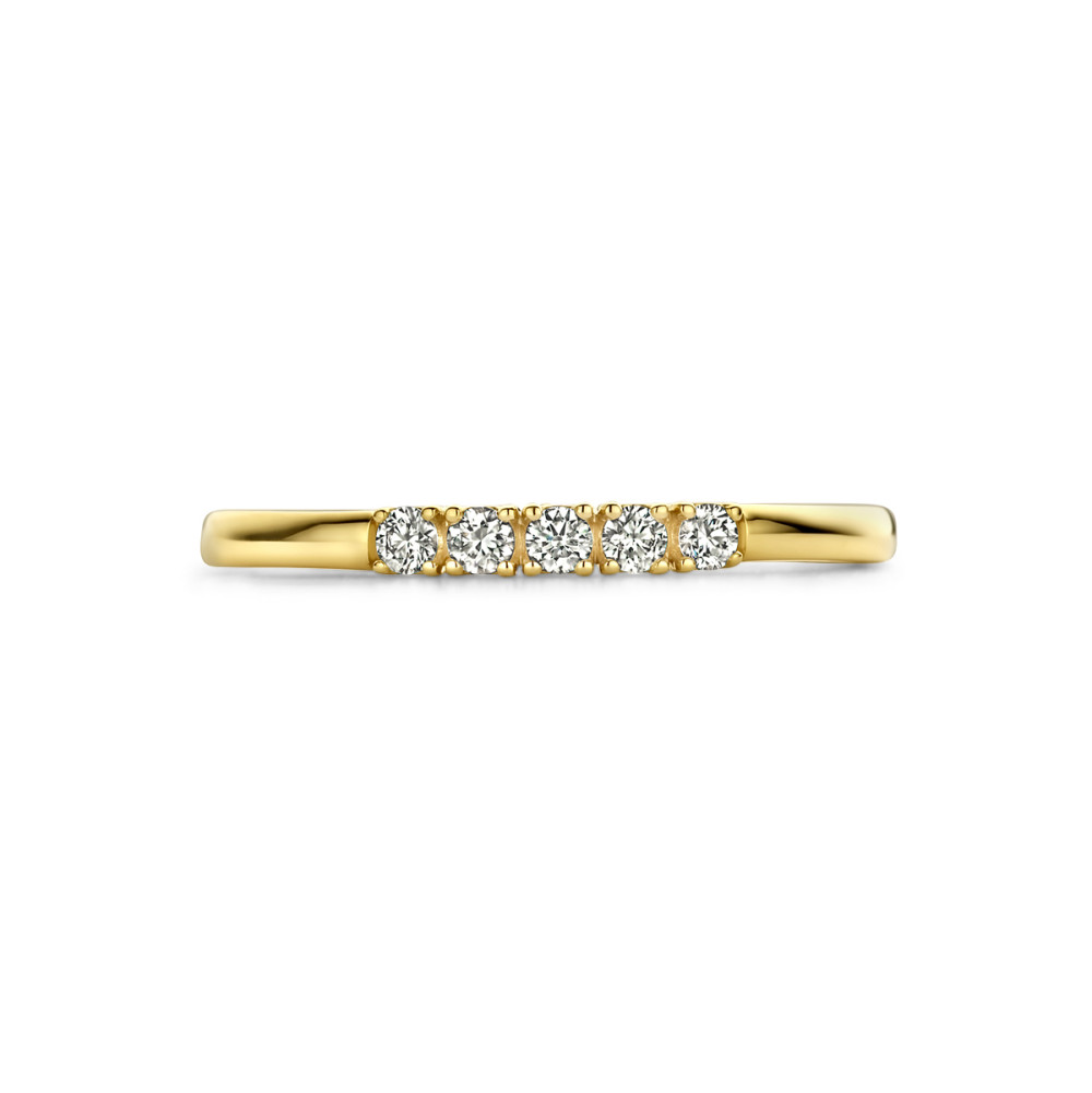 14-karaat-gouden-memoire-ring-met-vijf-diamanten