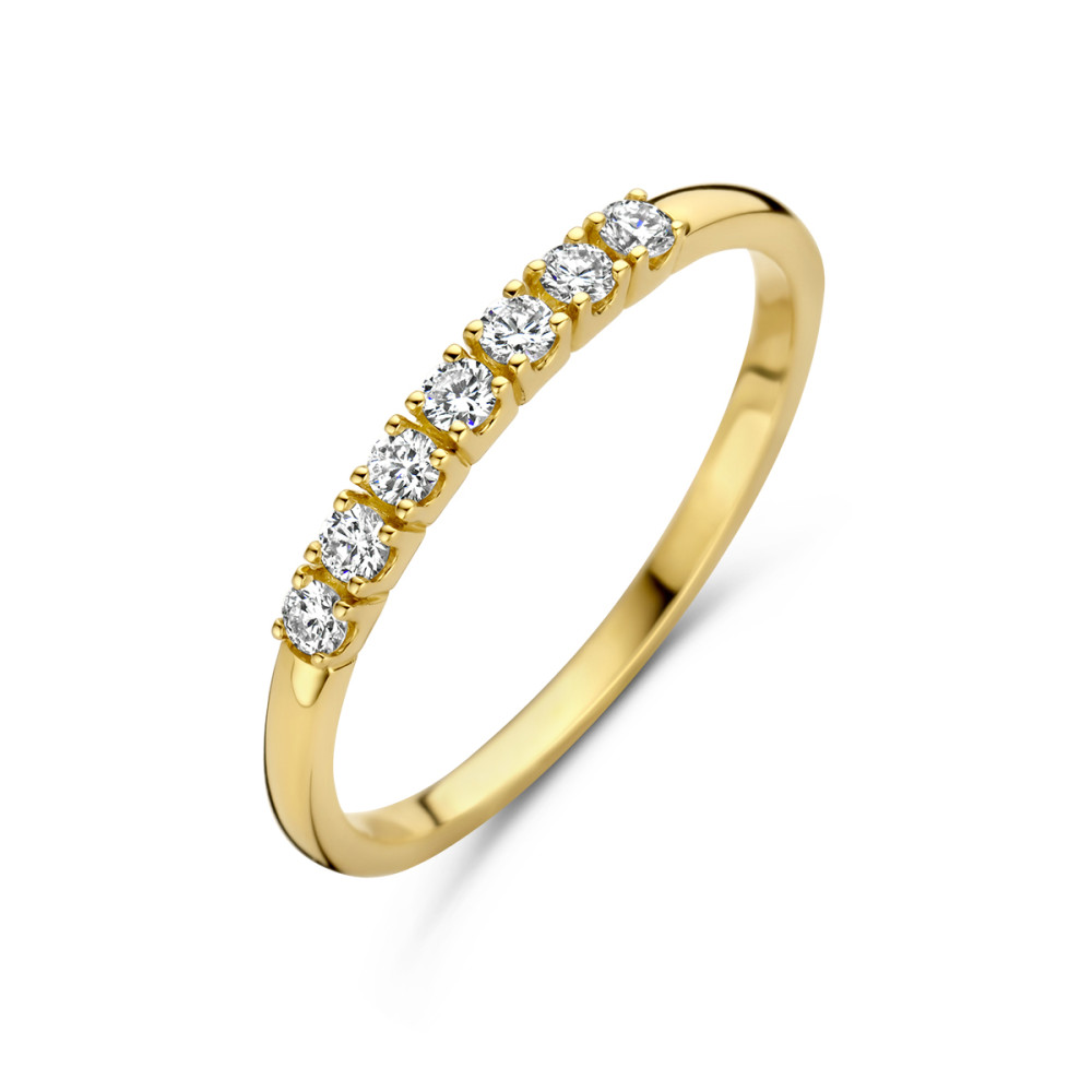 14-karaat-gouden-memoire-ring-met-zeven-diamanten