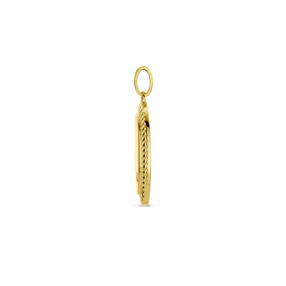 14-karaat-gouden-ovale-graveerhanger-met-diamant-0-01-crt-hoogte-20-mm