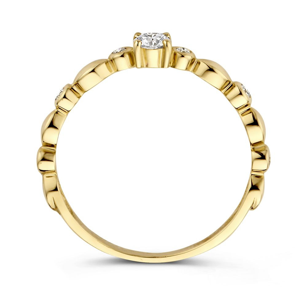 14-karaat-gouden-ovale-schakelring-met-stralende-diamanten-0-23-crt