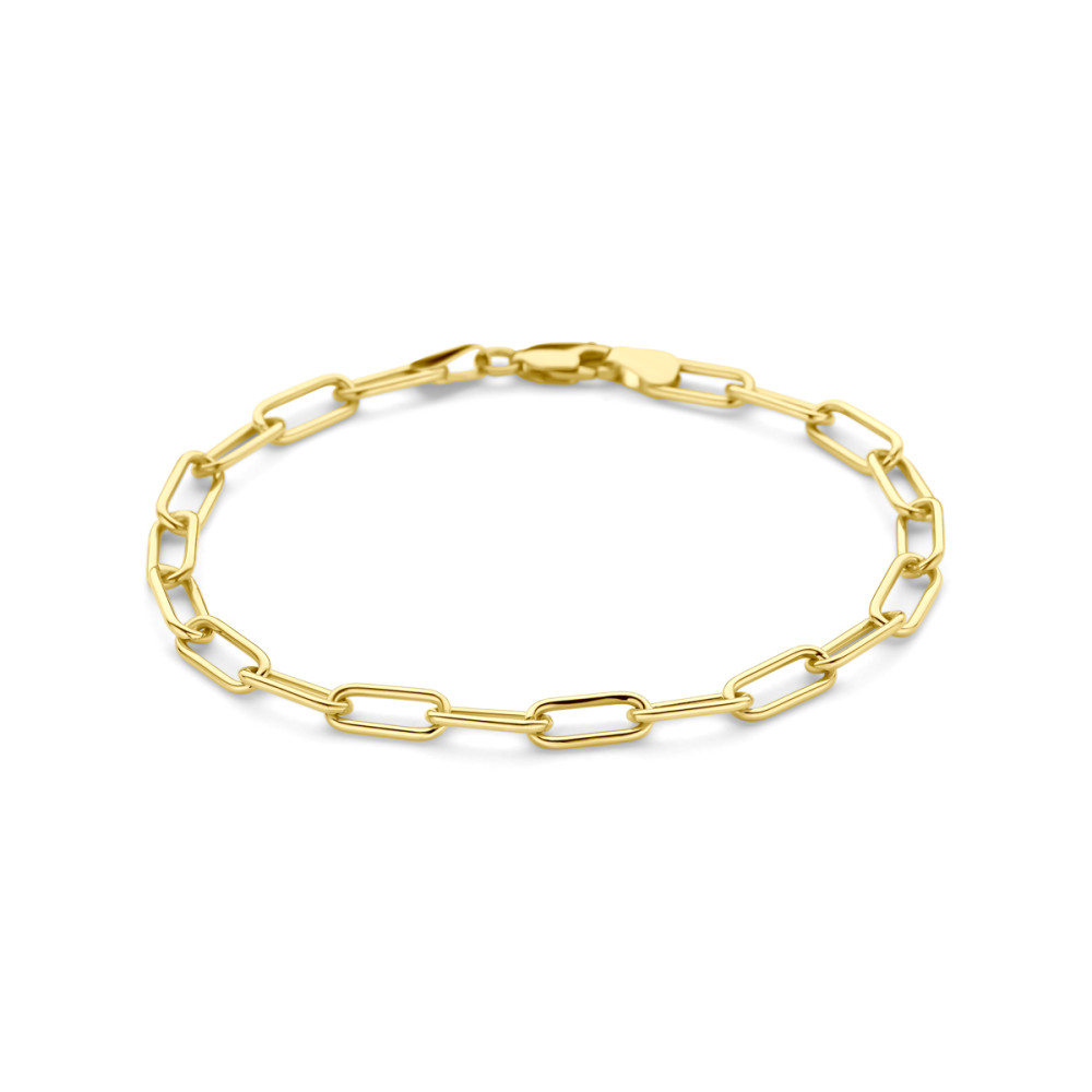 14-karaat-gouden-paperclip-schakelarmband-glanzend-4-7-mm-breedte-lengte-19-cm