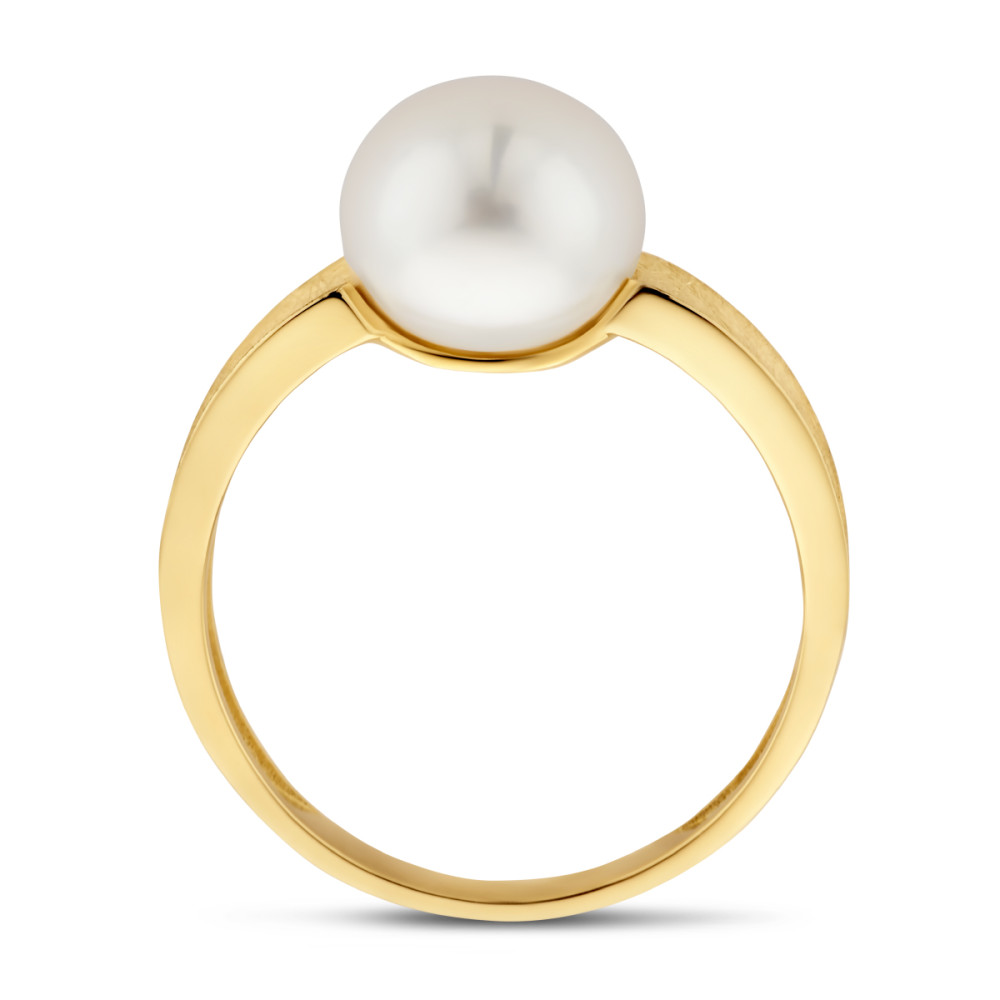 14-karaat-gouden-parelring-met-matte-afwerking-en-zoetwaterparel