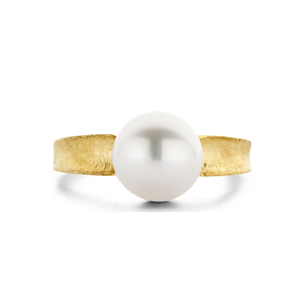 14-karaat-gouden-parelring-met-matte-afwerking-en-zoetwaterparel