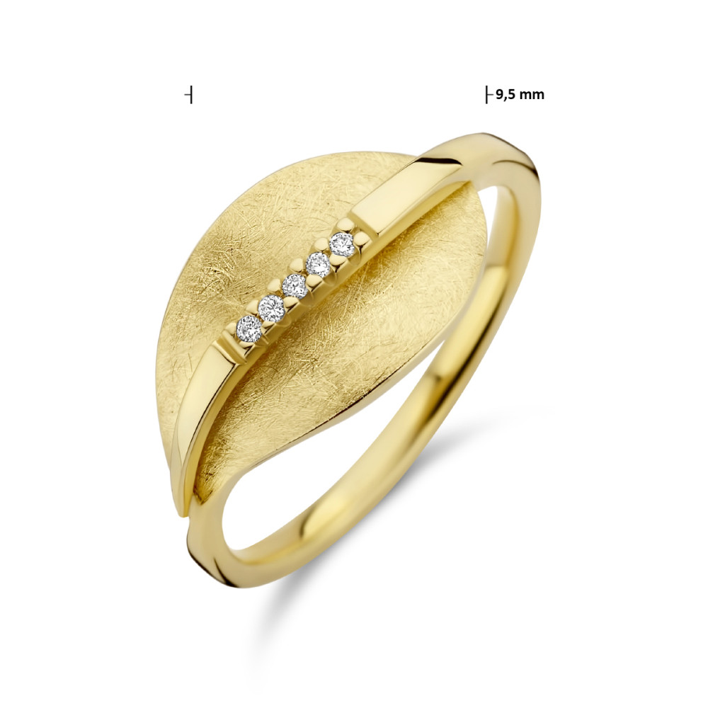 14-karaat-gouden-ring-met-bladmotief-en-diamanten