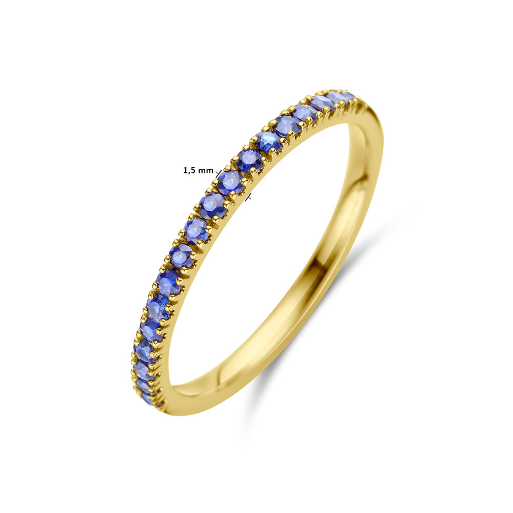 14-karaat-gouden-ring-met-blauwe-saffieren-rondom