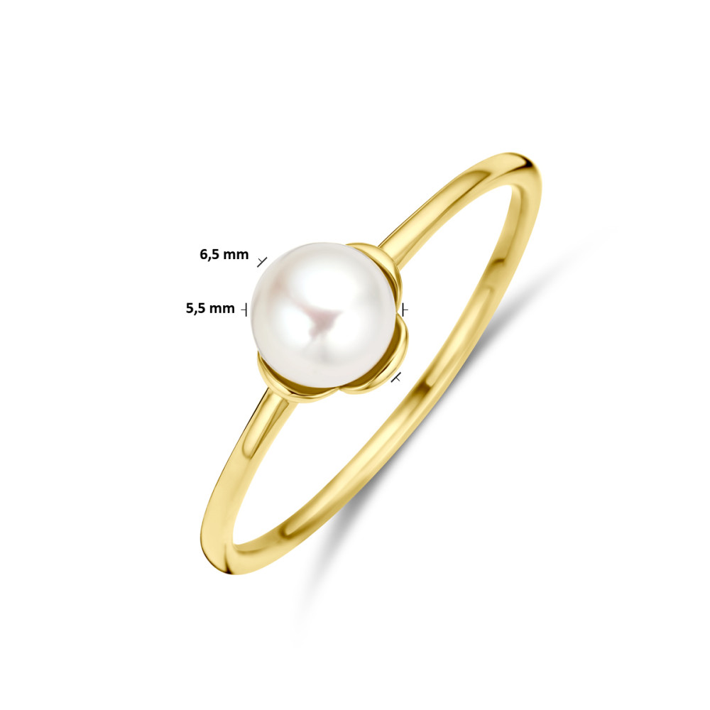 14-karaat-gouden-ring-met-centrale-witte-zoetwaterparel
