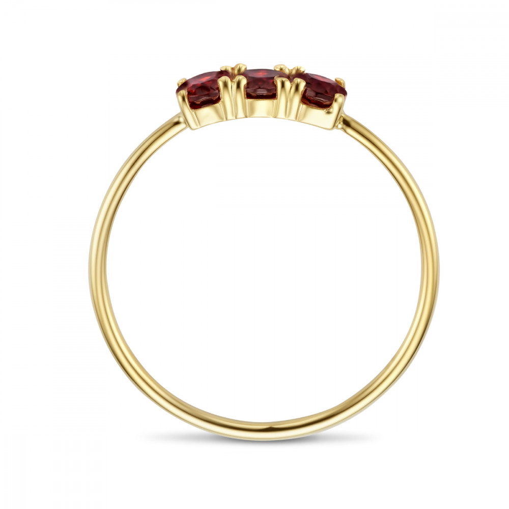 14-karaat-gouden-ring-met-drie-rode-granaatstenen