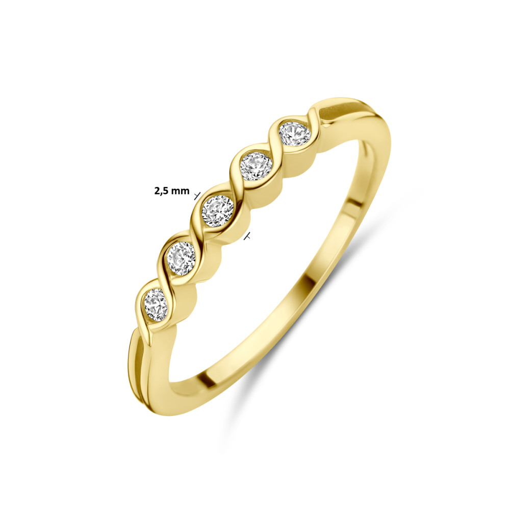 14-karaat-gouden-ring-met-golvend-ontwerp-en-zirkonia-rij