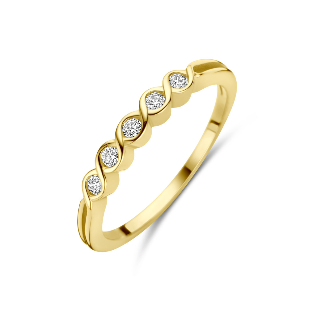 14-karaat-gouden-ring-met-golvend-ontwerp-en-zirkonia-rij