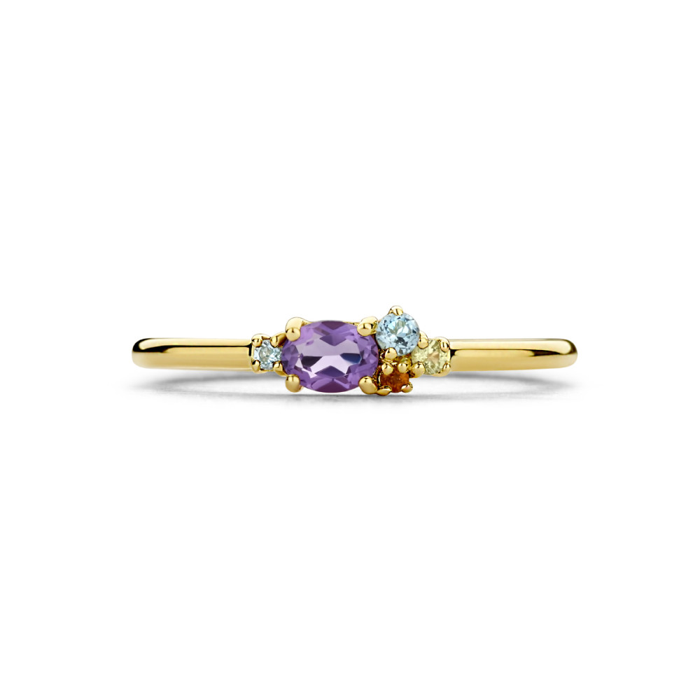 14-karaat-gouden-ring-met-kleurrijke-edelstenen-en-ovale-centrale-steen