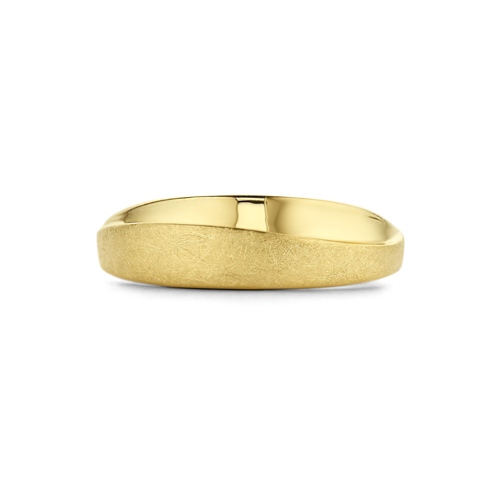 14-karaat-gouden-ring-met-matte-en-glanzende-afwerking