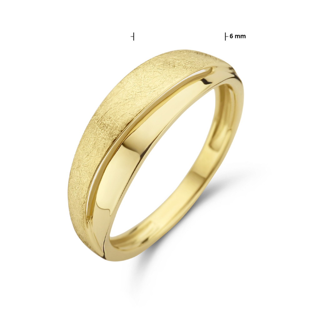 14-karaat-gouden-ring-met-matte-en-glanzende-afwerking