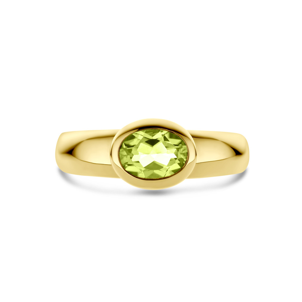 14-karaat-gouden-ring-met-ovale-groene-peridoot
