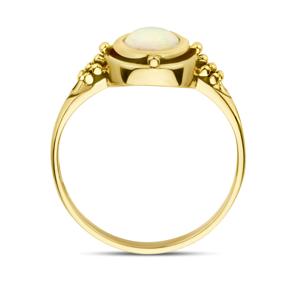 14-karaat-gouden-ring-met-ovale-opaal-en-speelse-bolletjes