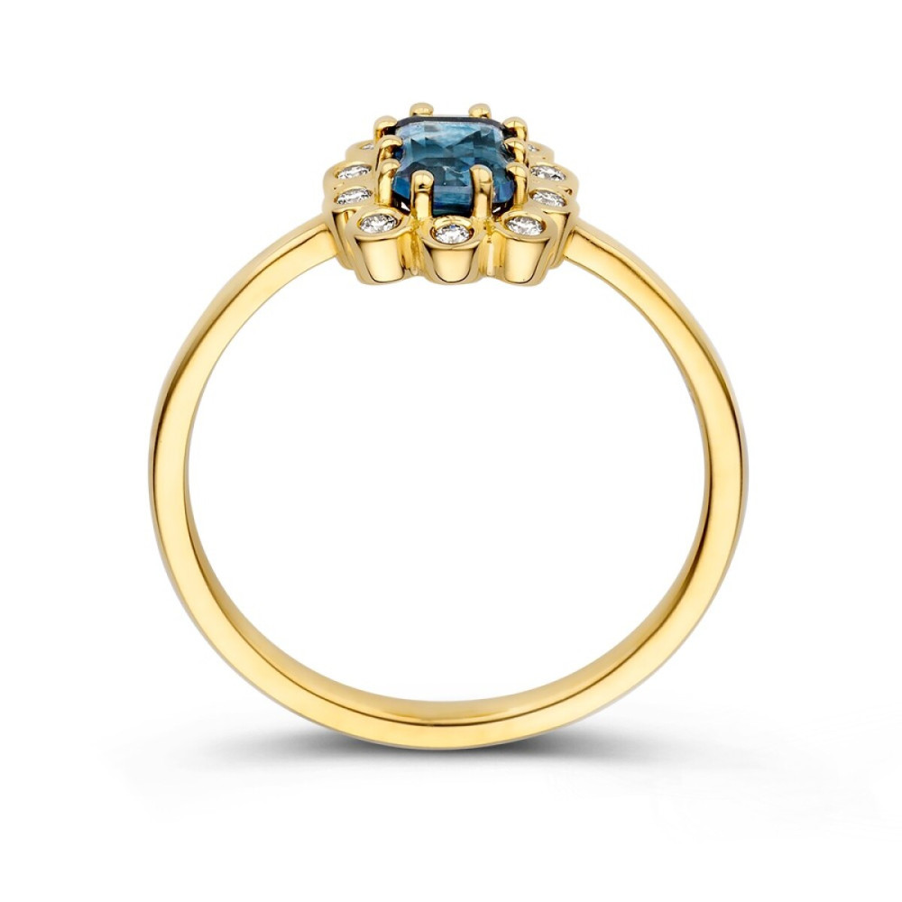 14-karaat-gouden-ring-saffier-0-70-crt-diamant-0-08-crt-blauw-transparant-10-mm-breedte