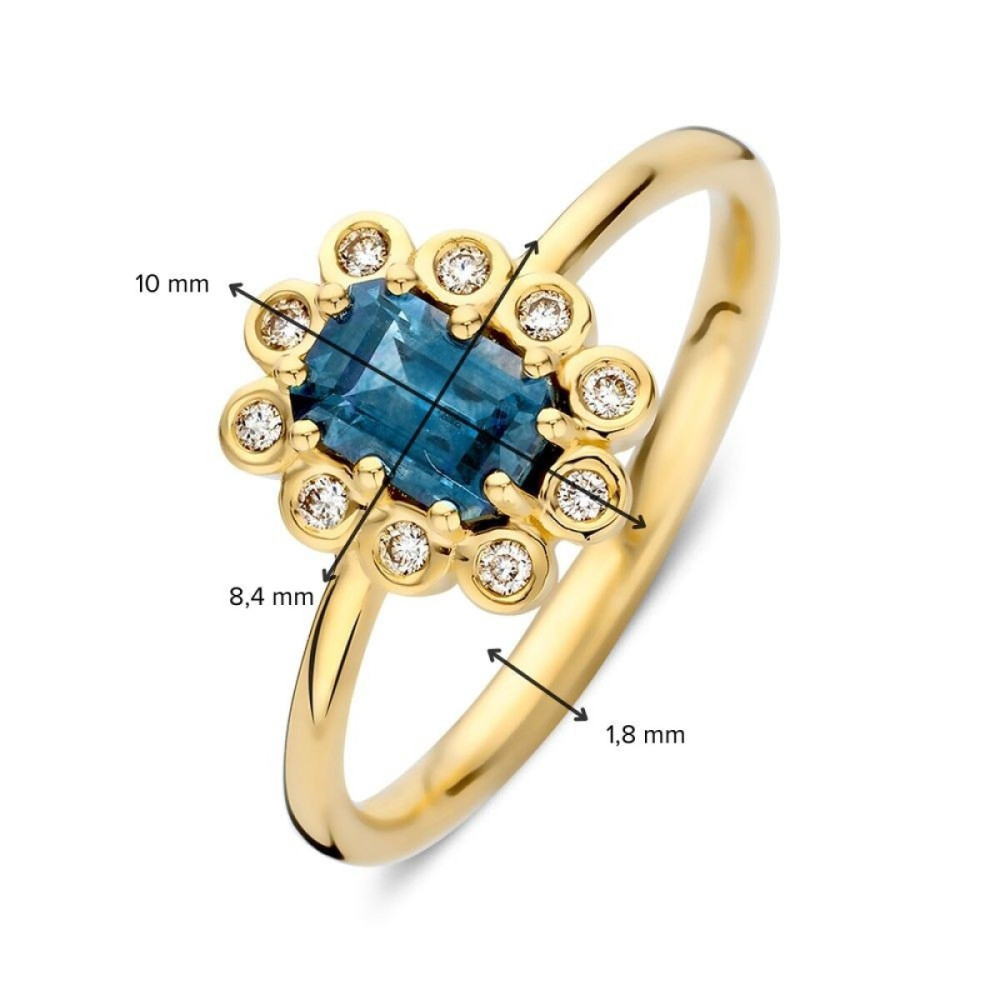 14-karaat-gouden-ring-saffier-0-70-crt-diamant-0-08-crt-blauw-transparant-10-mm-breedte