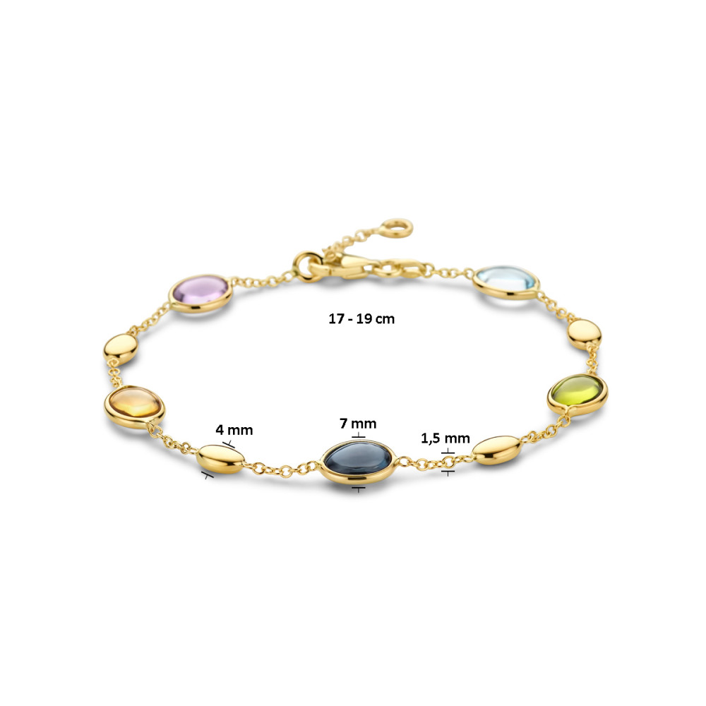 14-karaat-gouden-schakelarmband-met-amethist-citrien-peridoot-en-topaas