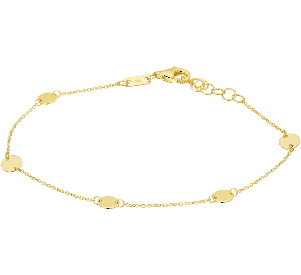 14-karaat-gouden-schakelarmband-met-diverse-ronde-hangers-lengte-16-5-mm-17-5-cm-18-5-cm