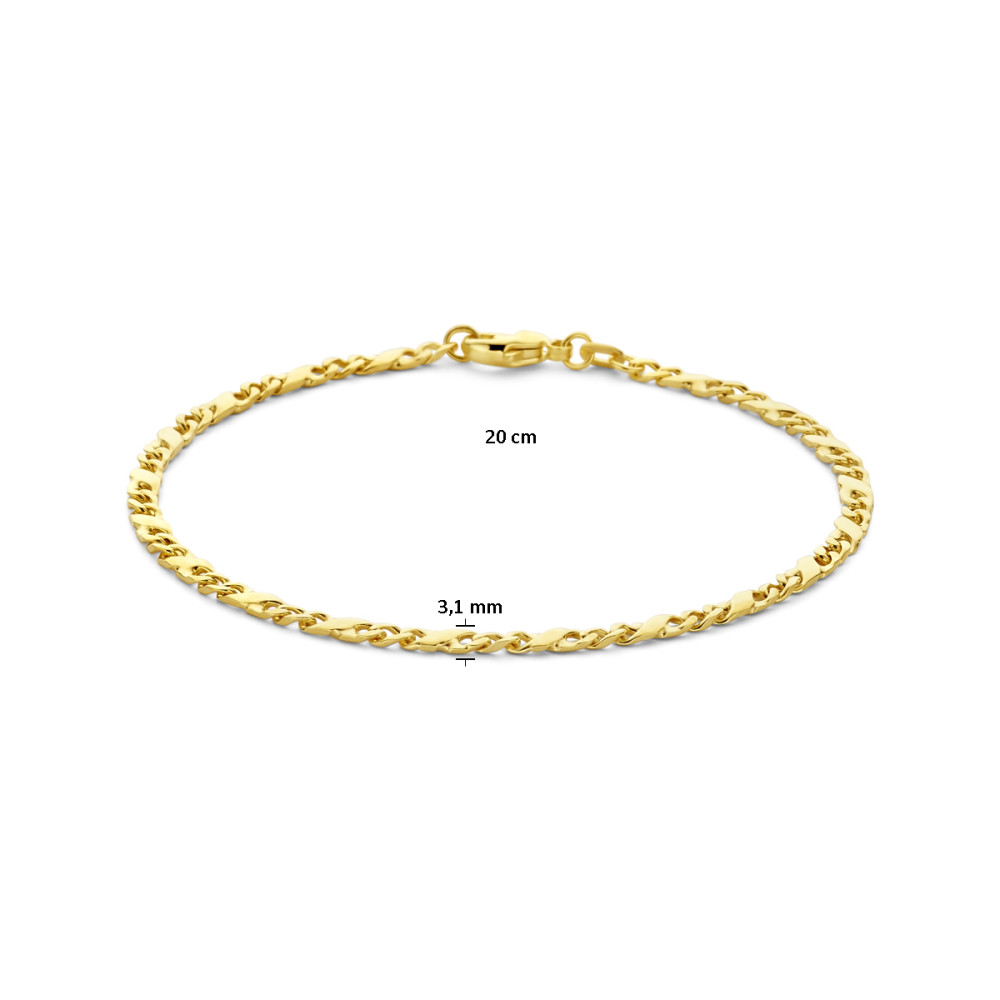 14-karaat-gouden-schakelarmband-met-gedraaide-gourmet-schakels