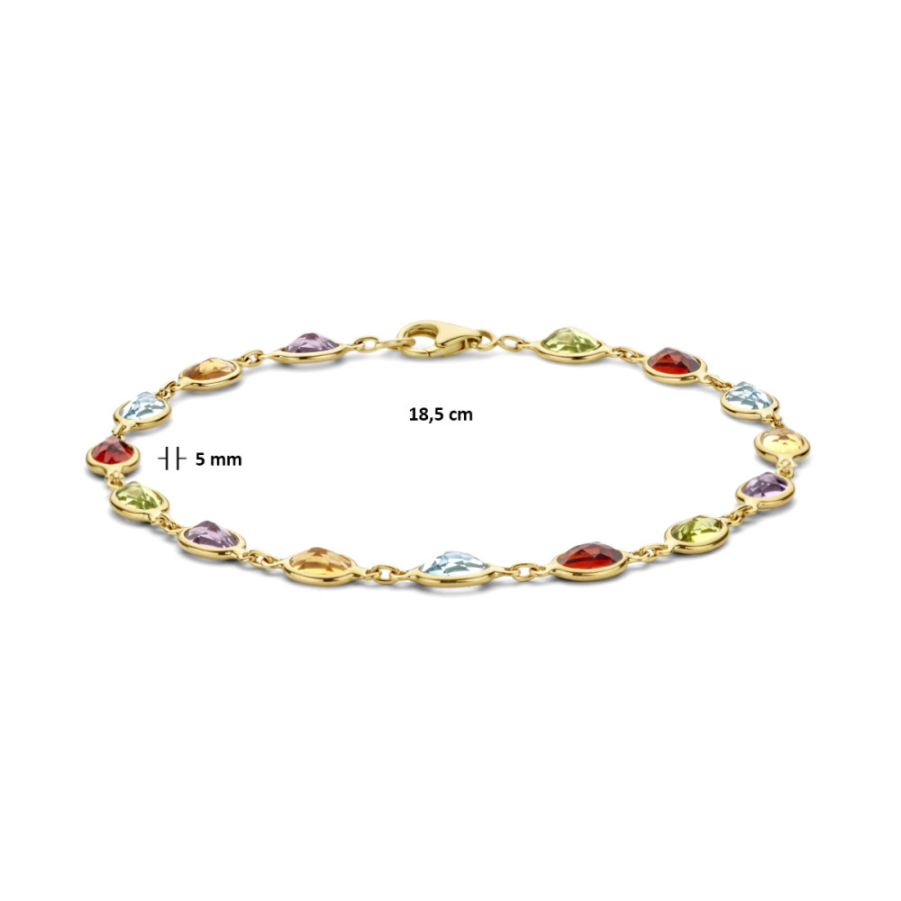 14-karaat-gouden-schakelarmband-met-kleurrijke-edelstenen