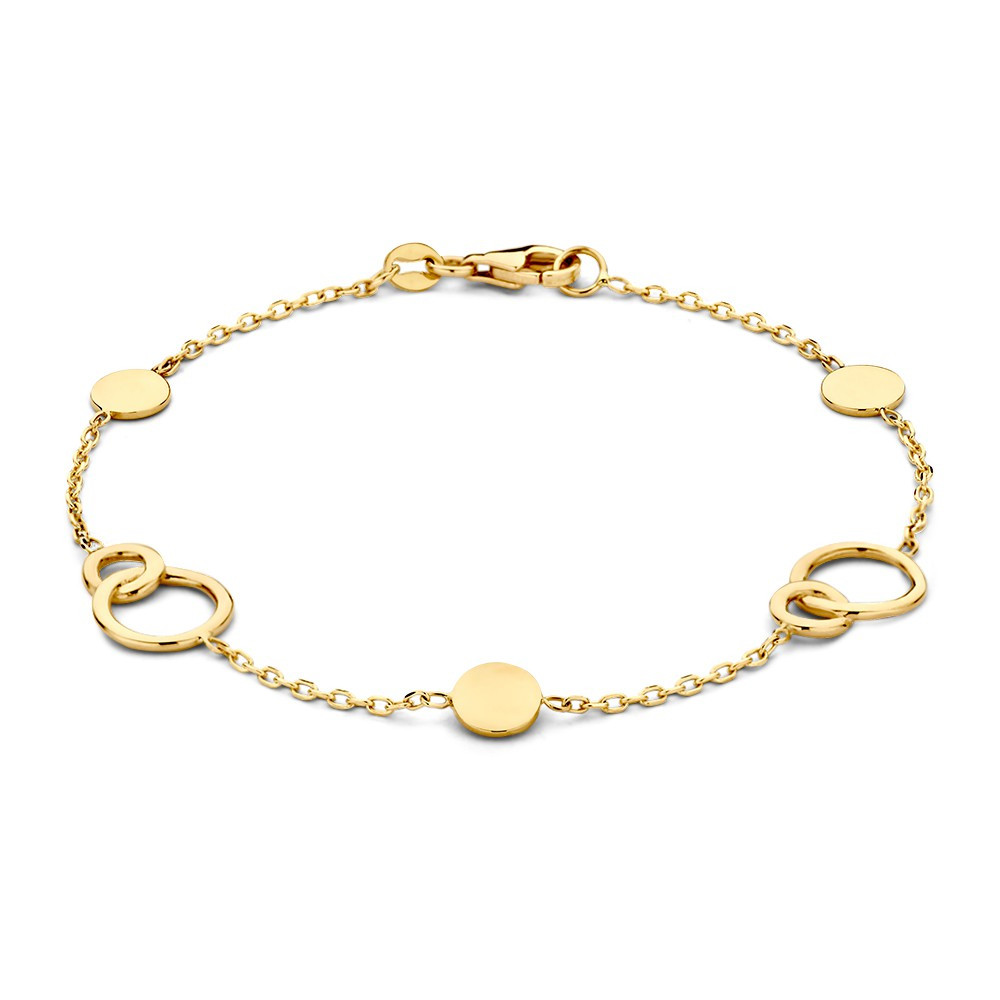 14-karaat-gouden-schakelarmband-met-open-en-dichte-cirkels