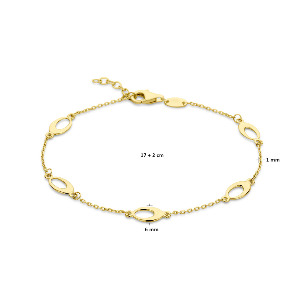14-karaat-gouden-schakelarmband-met-ovale-elementen-en-verstelbare-sluiting