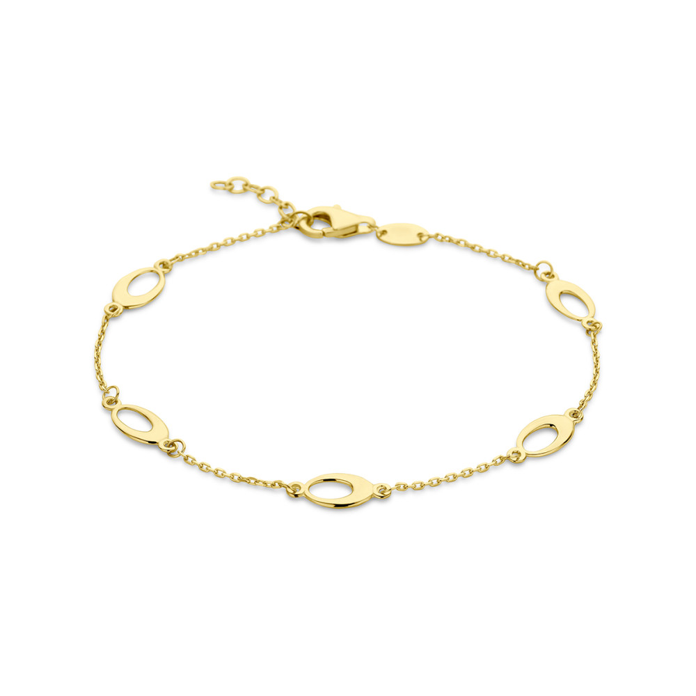 14-karaat-gouden-schakelarmband-met-ovale-elementen-en-verstelbare-sluiting
