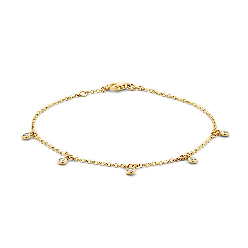 14-karaat-gouden-schakelarmband-met-ronde-bedeltjes-en-diamanten