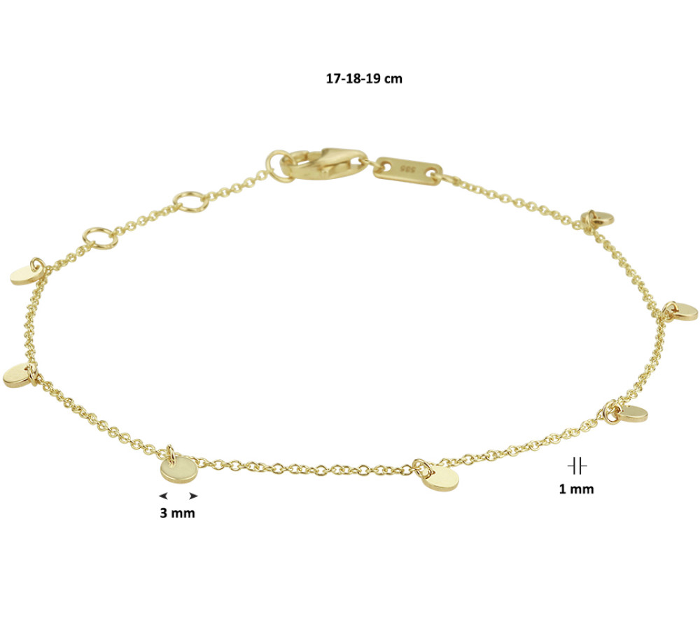 14-karaat-gouden-schakelarmband-met-ronde-hangertjes