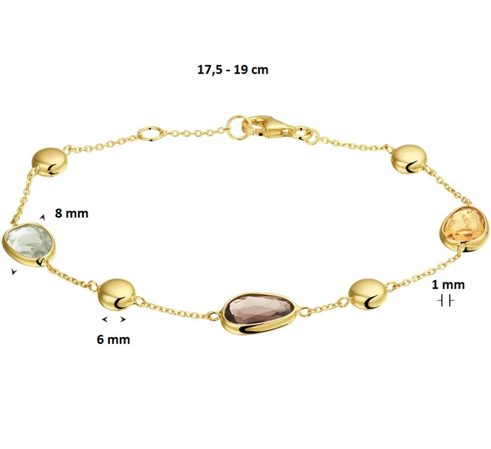 14-karaat-gouden-schakelarmband-met-rookkwarts-citrien-en-amethist