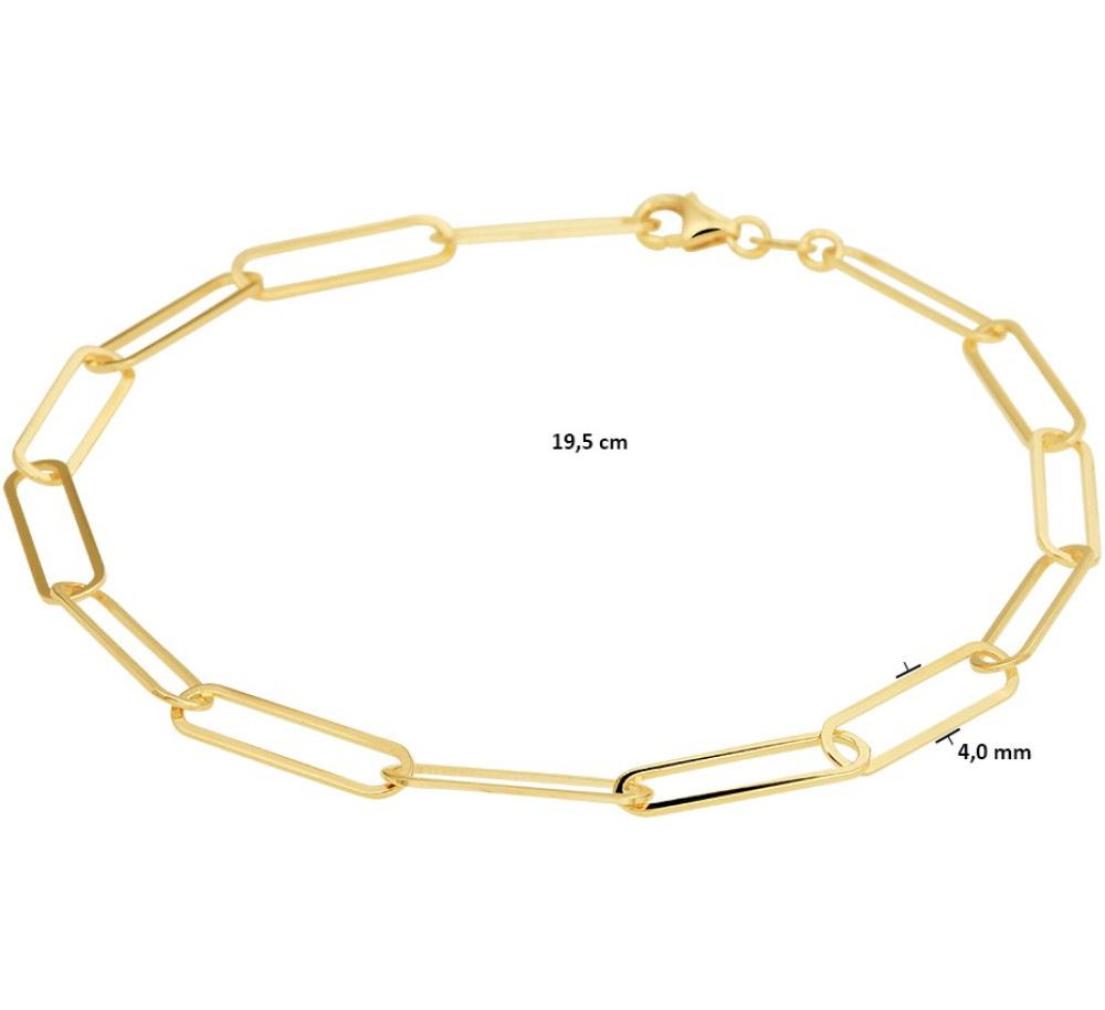 14-karaat-gouden-schakelarmband-met-smalle-ovale-ankerschakels-4-mm-lengte-19-5-cm