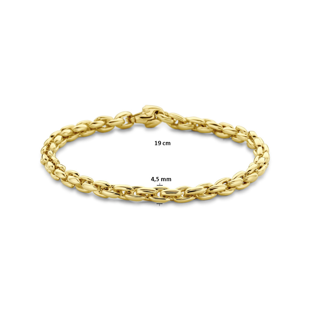 14-karaat-gouden-schakelarmband-met-verweven-ovale-schakels-van-4-5-mm-lengte-19-cm