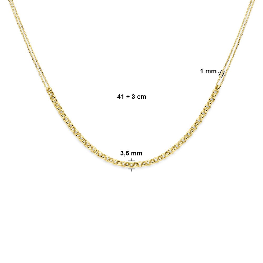 14-karaat-gouden-schakelketting-3-5-mm-breed-ketting-zonder-hanger-goud-lengte-verstelbaar-41-44-cm