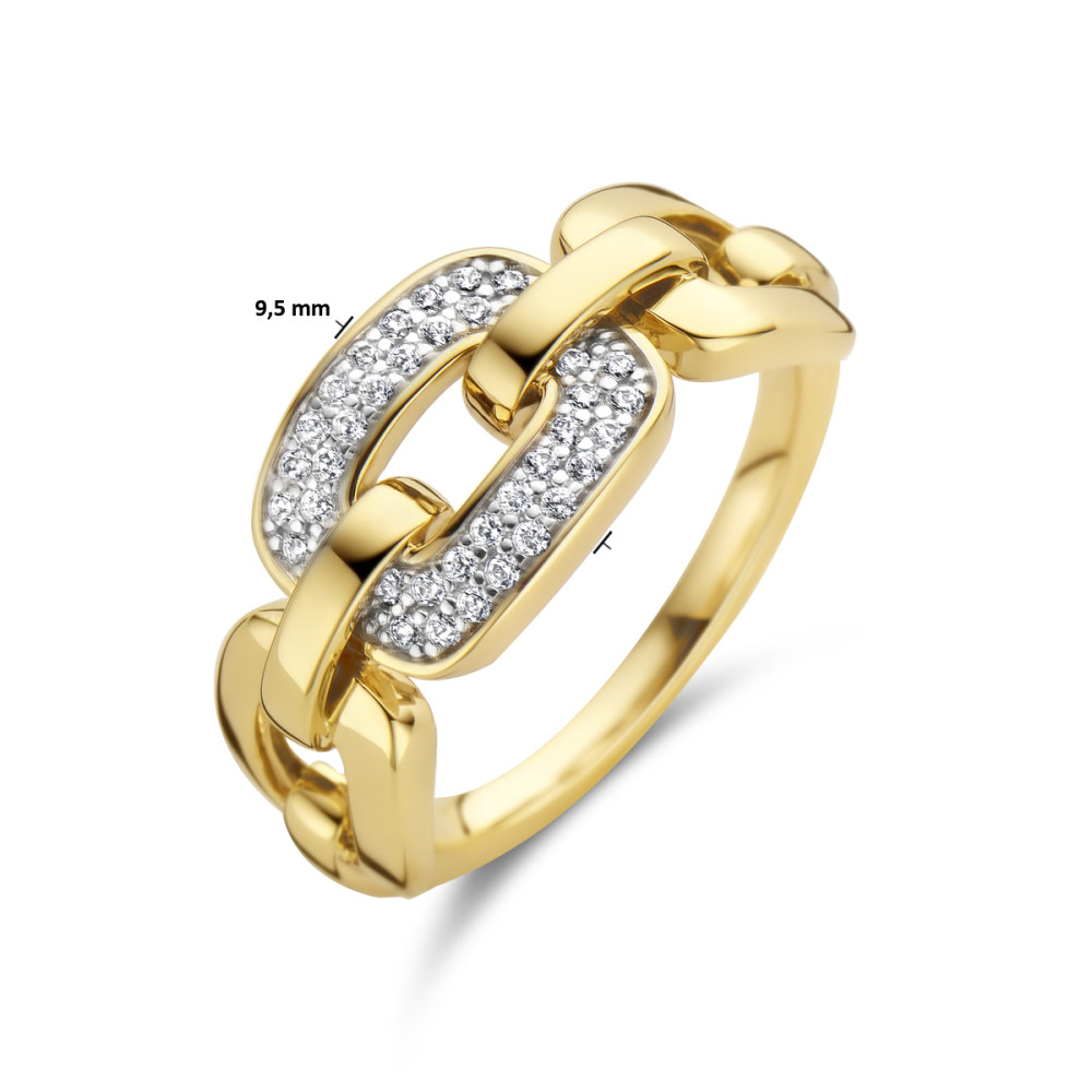 14-karaat-gouden-schakelring-met-briljant-geslepen-diamanten