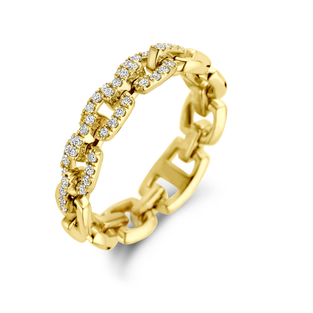 14-karaat-gouden-schakelring-met-diamanten-en-flexibele-schakels