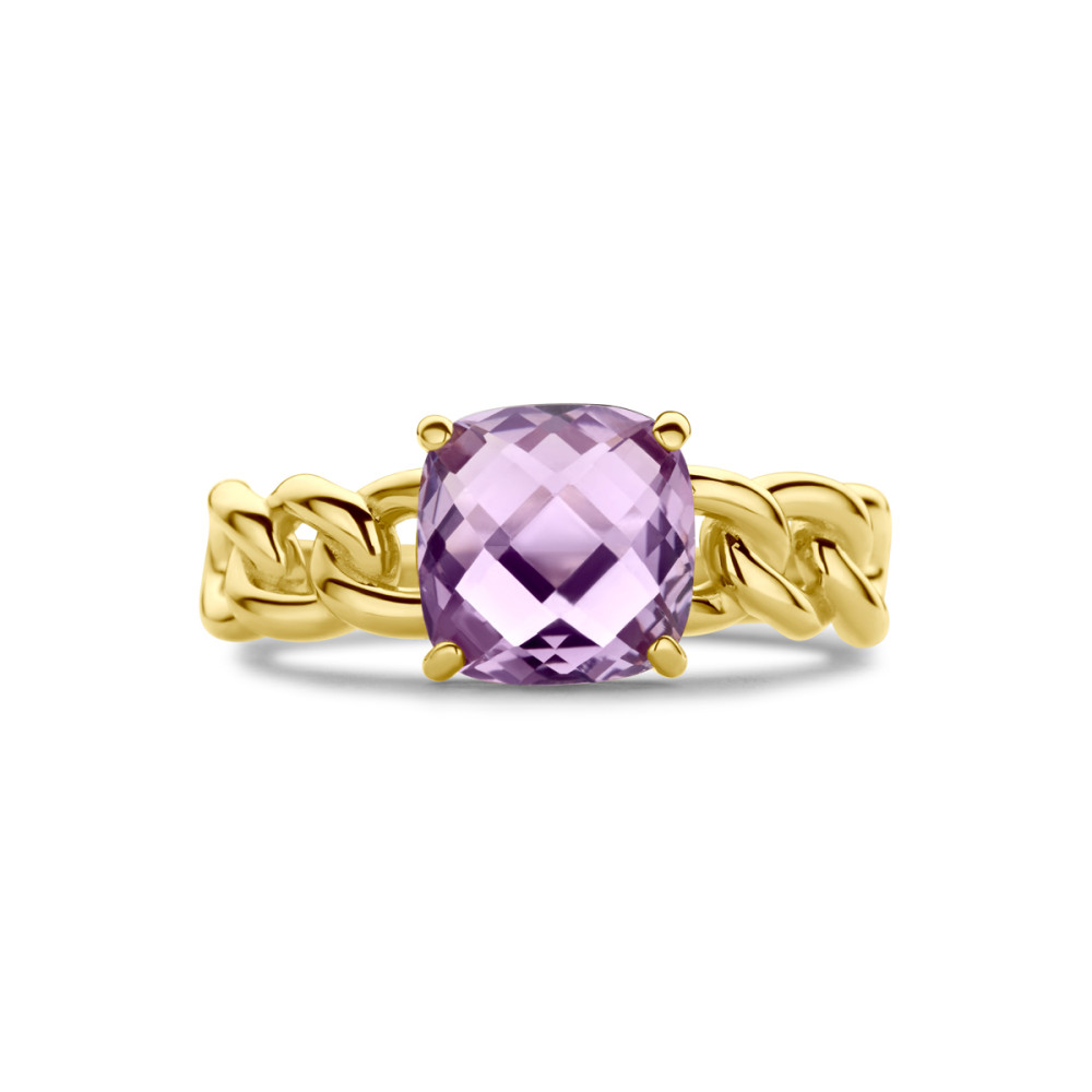 14-karaat-gouden-schakelring-met-paarse-amethist