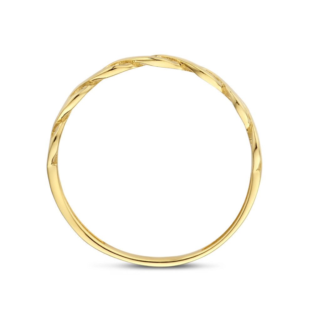 14-karaat-gouden-schakelring-met-sierlijk-motief
